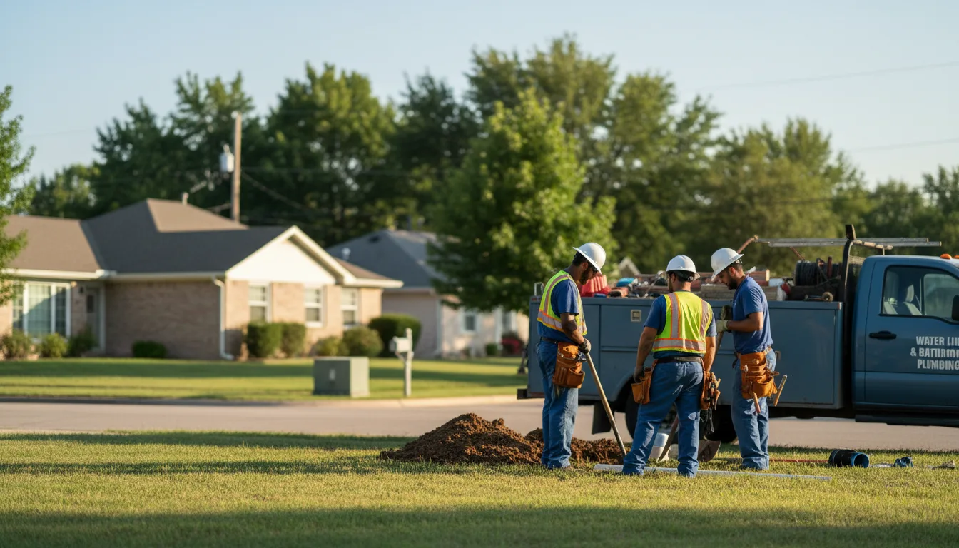 Residential water line and bathroom plumbing service in Velpen, IN